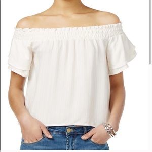 ASTR Revolve The Label Cream Off Shoulder Blouse